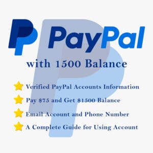 Buy PayPal Account With 1500$ Balance